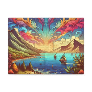 Hand Stretched Canvas Art Ocean Serenity Wall Decor - Dipaliz - Posters Prints & Visual Artwork