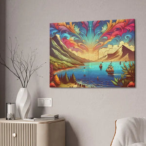 Hand Stretched Canvas Art Ocean Serenity Wall Decor - Dipaliz - Posters Prints & Visual Artwork