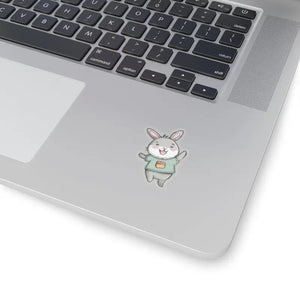 Kiss Cut Stickers - Joyful Bunny Design - Dipaliz - 2’’ × / Transparent - Decorative