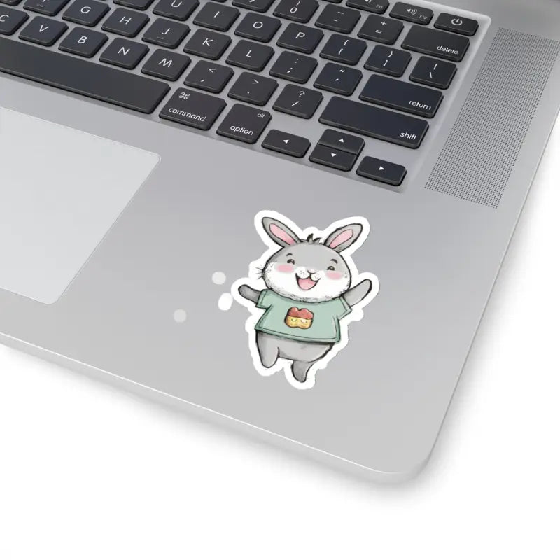 Joyful Bunny Kiss Cut Stickers: your Creative Fun! - 3’’ × / White Paper Products