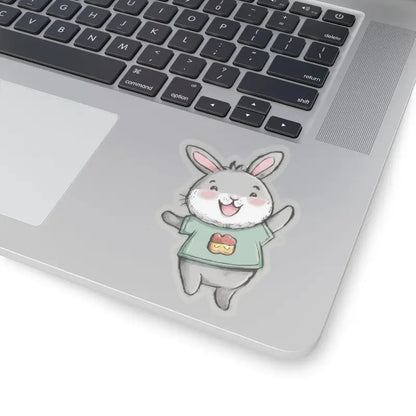 Joyful Bunny Kiss Cut Stickers: your Creative Fun! - 4’’ × / Transparent Paper Products