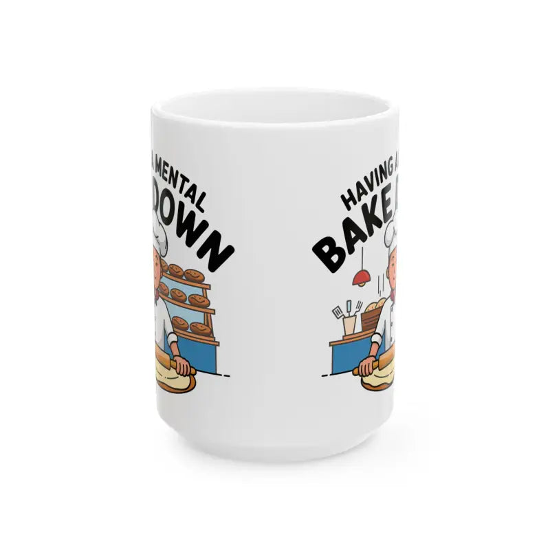 Elevate your Sip with the Vibrant Mental Bake Ceramic Mug - 15oz