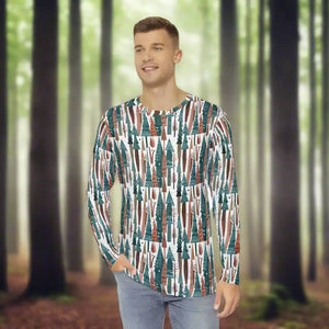 Cozy Forest Tees Men’s Long Sleeve Nature Comfort Shirt - Dipaliz - T-shirts