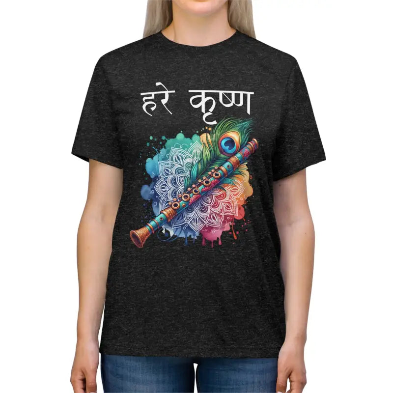 Dive Into Comfort with Krishna Bliss Triblend Tee - Black Heather / s T-shirt