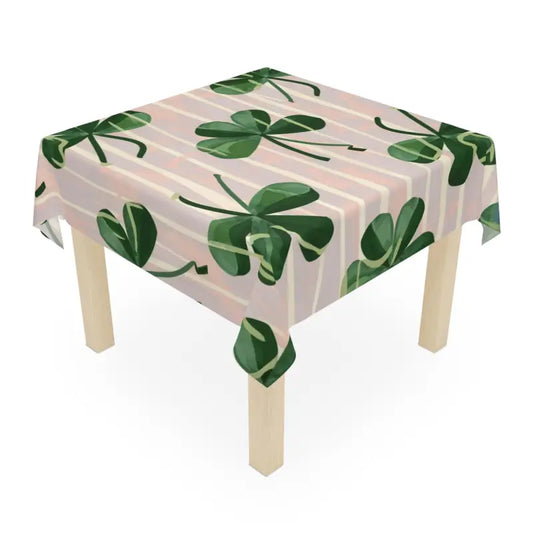 Elevate your Celebration with Clover Leaf St. Patrick’s Day Tablecloth - one Size / White Home Decor