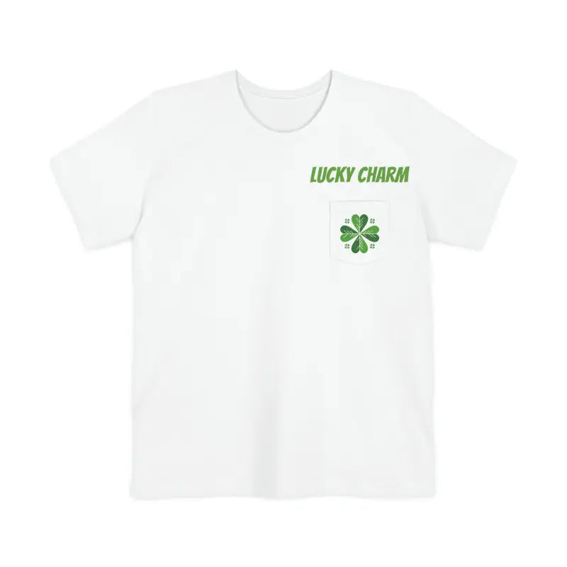 Get Lucky with the Clover Unisex Pocket Tee - Perfect for St. Paddy’s Day - T-shirt