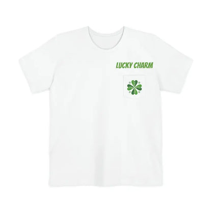 Get Lucky with the Clover Unisex Pocket Tee - Perfect for St. Paddy’s Day - T-shirt