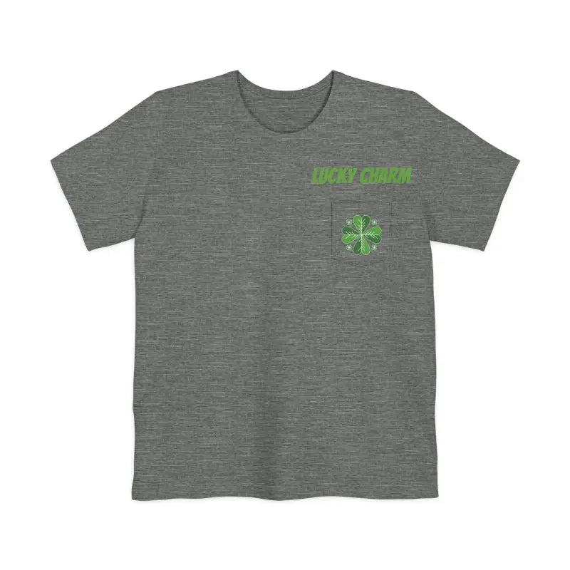 Get Lucky with the Clover Unisex Pocket Tee - Perfect for St. Paddy’s Day - T-shirt