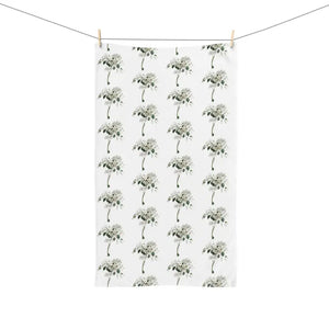 Home Decor - Polyester-cotton Hand Towel - Luxe Bathroom Bliss - Dipaliz White Base / 28’’ × 16’’