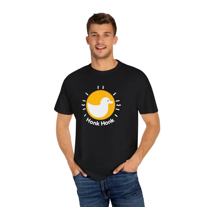 Get Quirky with the Comfort Colors Duck Honk T-shirt - T-shirt