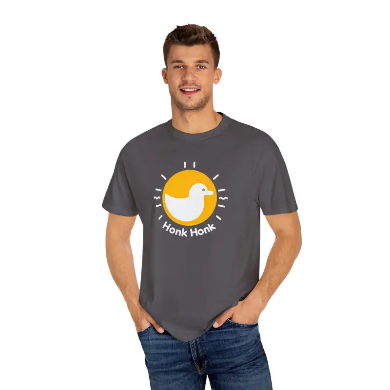 Get Quirky with the Comfort Colors Duck Honk T-shirt - T-shirt