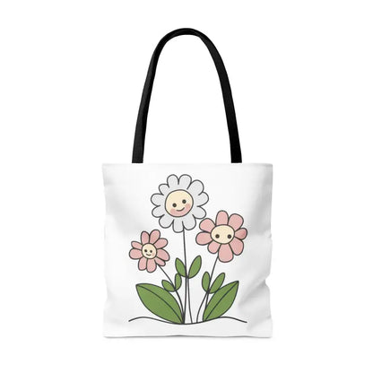 Floral Polyester Tote Bag: Turn Heads with Chic Style - Bags