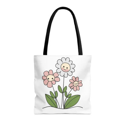 Floral Polyester Tote Bag: Turn Heads with Chic Style - Bags