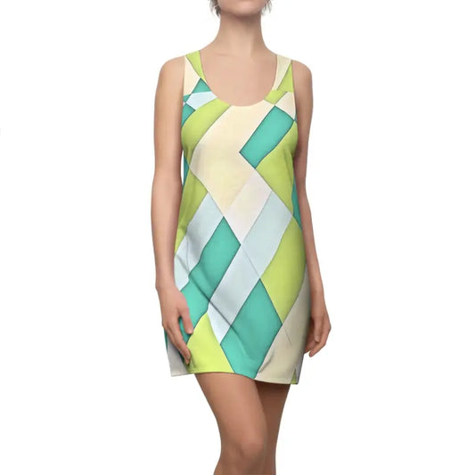 Slay in Style: Stunning Abstract Blue Racerback Dress - Xs Dresses