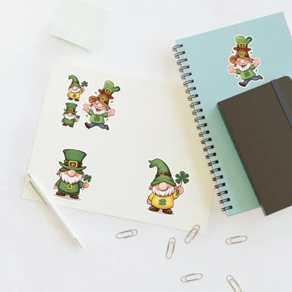 Get Shamrockin’ with St. Patrick’s Day Sticker Sheets - 11’’ × 8.5’’ / White / Die-cut Paper Products