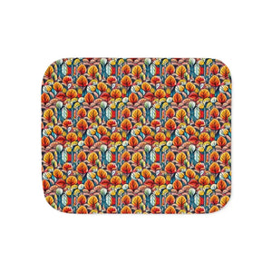 Fall Leaves Pattern Sherpa Blanket - Cozy Autumn Warmth - Dipaliz - Blankets