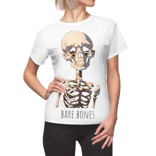 Get Spooky Chic with the Bare Bones Skeleton Halloween Tee! - Xs / White Stitching / 4 Oz. T-shirts