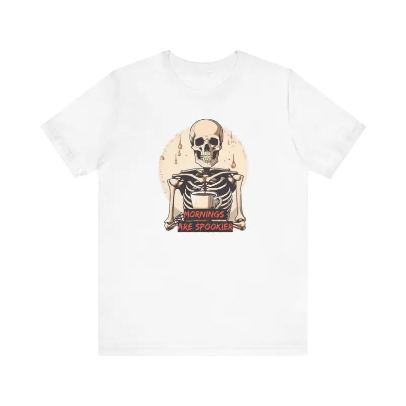 Wake Up Spooky with the Skeleton Coffee Tee - T-shirt