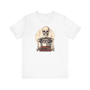 Spooky Skeleton Coffee Tee - Halloween Graphic Shirt - Dipaliz - T-shirts