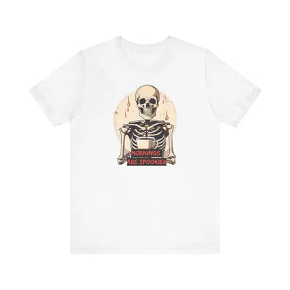 Wake Up Spooky with the Skeleton Coffee Tee - T-shirt