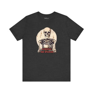 Spooky Skeleton Coffee Tee - Halloween Graphic Shirt - Dipaliz - T-shirts