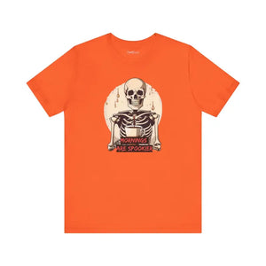 Spooky Skeleton Coffee Tee - Halloween Graphic Shirt - Dipaliz - T-shirts