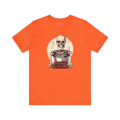 Wake Up Spooky with the Skeleton Coffee Tee - T-shirt