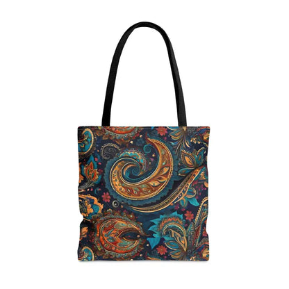 Get Chic with our Paisley Pattern Polyester Tote Bag - Bags