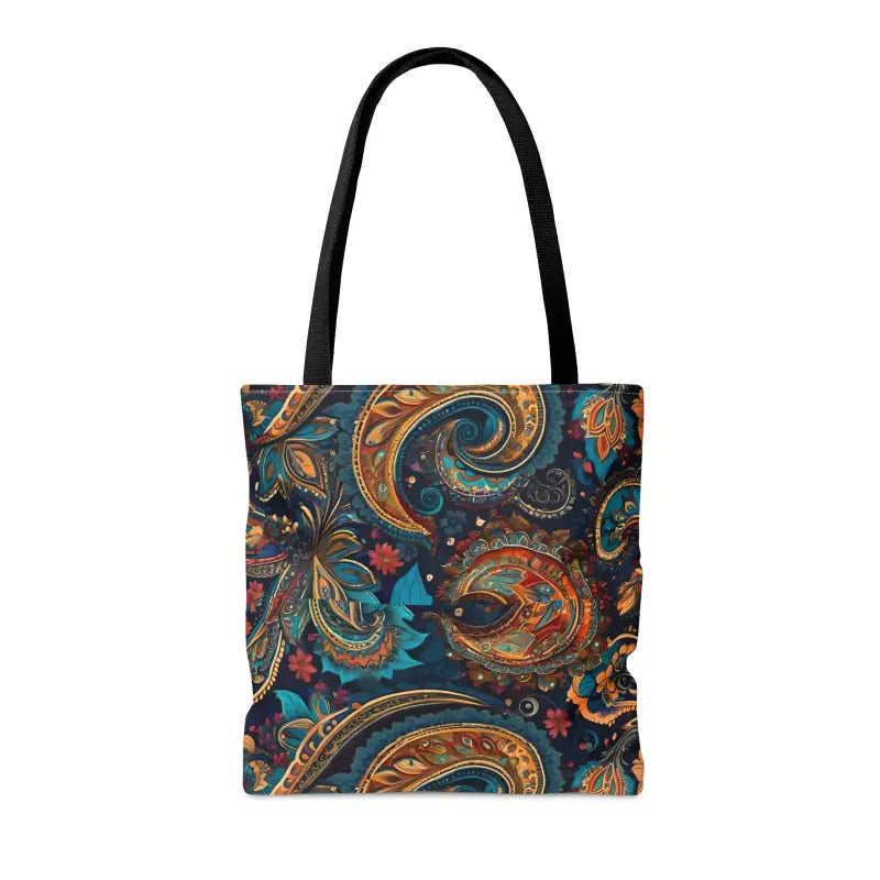 Get Chic with our Paisley Pattern Polyester Tote Bag - Bags