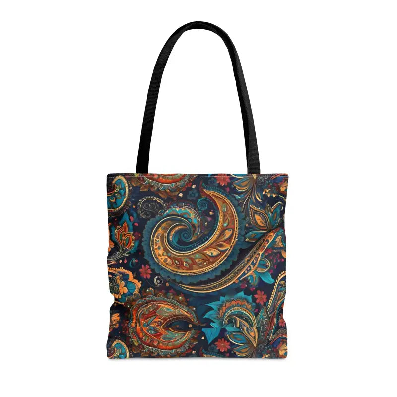 Get Chic with our Paisley Pattern Polyester Tote Bag - Bags