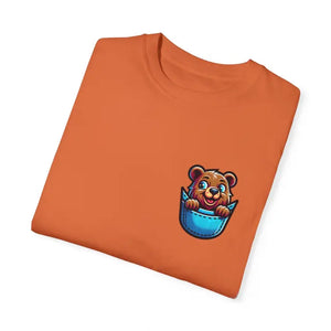 Bear in a Pocket Tee - Comfy Cotton Women’s Fashion Top - Dipaliz - T-shirts