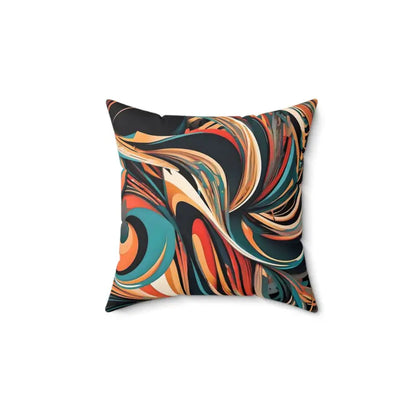 Elevate your Space with the Captivating Wavy Abstract Pattern Pillow - 14’’ × Home Decor