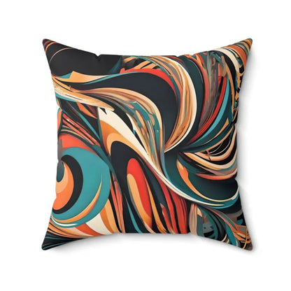 Elevate your Space with the Captivating Wavy Abstract Pattern Pillow - Home Decor