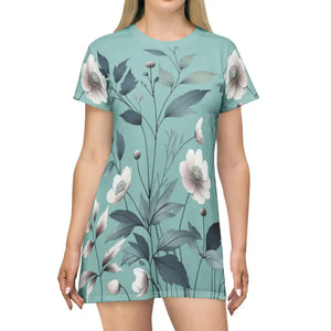 Print Shirt Dress - Pastel Paradise Whimsy Style - Dipaliz - Xs - Dresses