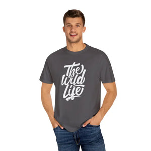 Wild Life Tee - Bold Typography Adventure Style - Dipaliz - Graphite / s - T-shirts