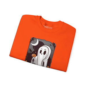 Spooky Candy Ghost Unisex Heavy Sweatshirt Halloween - Dipaliz - Sweatshirts