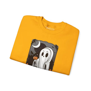 Spooky Candy Ghost Unisex Heavy Sweatshirt Halloween - Dipaliz - Sweatshirts