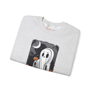 Spooky Candy Ghost Unisex Heavy Sweatshirt Halloween - Dipaliz - Sweatshirts