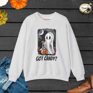 Spooky Candy Ghost Unisex Heavy Sweatshirt Halloween - Dipaliz - Sweatshirts