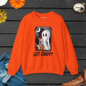 Spooky Candy Ghost Unisex Heavy Sweatshirt Halloween - Dipaliz - Sweatshirts