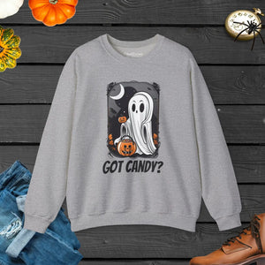 Spooky Candy Ghost Unisex Heavy Sweatshirt Halloween - Dipaliz - Sweatshirts