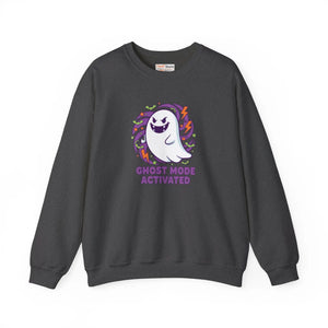 Ghost Mode Activated Sweatshirt, Cute Halloween Crewneck - Sweatshirts