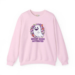 Ghost Mode Activated Sweatshirt, Cute Halloween Crewneck - Sweatshirts