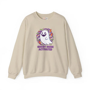 Ghost Mode Activated Sweatshirt, Cute Halloween Crewneck - Sweatshirts