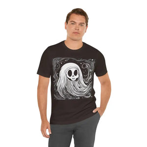 Ghost Jersey Short Sleeve Tee Spooktacular Style Statement Dipaliz - Brown / s - T-shirts