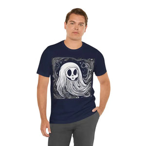 Ghost Jersey Short Sleeve Tee Spooktacular Style Statement Dipaliz - Navy / s - T-shirts