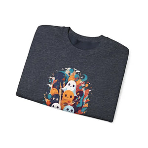 Ghosts Playing Guitar Crewneck Sweatshirt - Ghoulish Grooves - Dipaliz - Sweatshirts