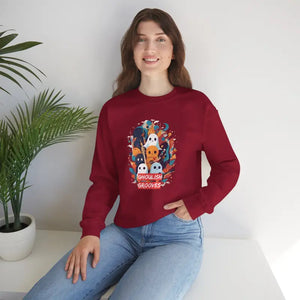 Ghosts Playing Guitar Crewneck Sweatshirt - Ghoulish Grooves - Dipaliz - Sweatshirts