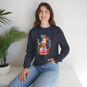 Ghosts Playing Guitar Crewneck Sweatshirt - Ghoulish Grooves - Dipaliz - Sweatshirts