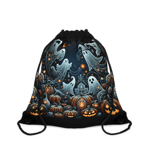 Vibrant Pumpkins Drawstring Bag - Spooky Style - Dipaliz - Backpacks